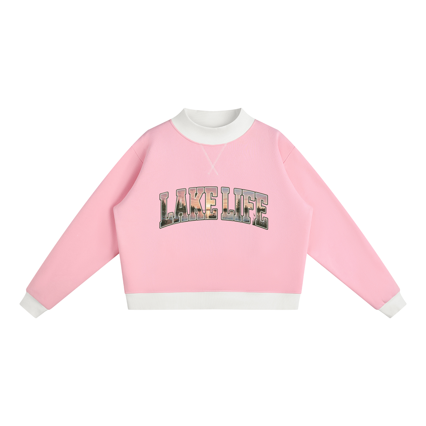 Women’s lake life  Neck Crewneck Sweatshirt