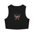 Women's villa co bow tie Tight Crewneck Crop Tank Top